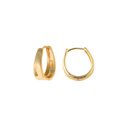 Orecchini hoops goccia gold