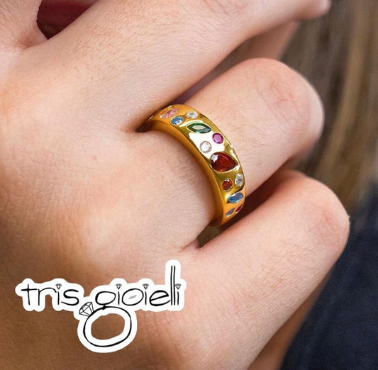 Anello Fascia multicolor