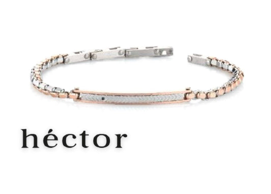 Bracciale Piastra bicolor con zircone