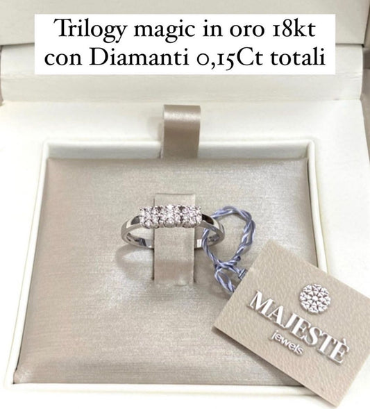 Anello Trilogy Magic con diamanti